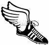 Clipart Image Of A Running Shoe With Wings