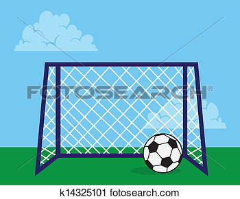 Clipart Of Soccer Net K14325101   Search Clip Art Illustration Murals