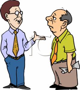 Clipart Of Two Businessmen Talking