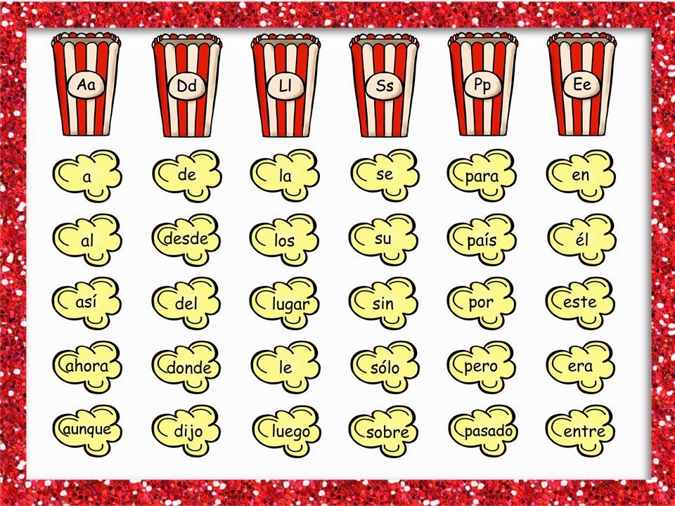 Come Check It Out  200 Popcorn Sight Words In Spanish   Editable