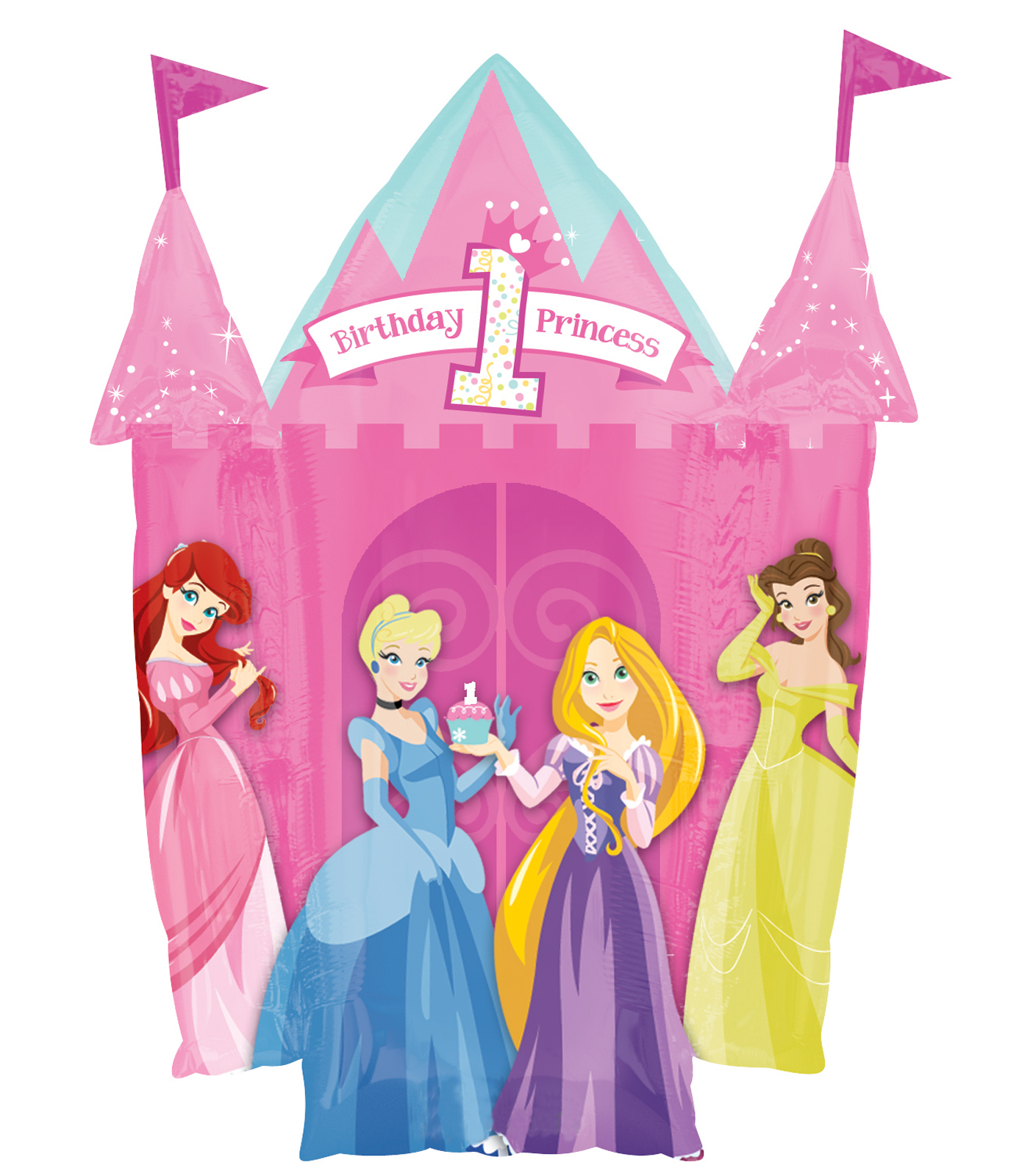 Disney Princess 1st Birthday Jumbo Foil Balloon   Thepartyworks