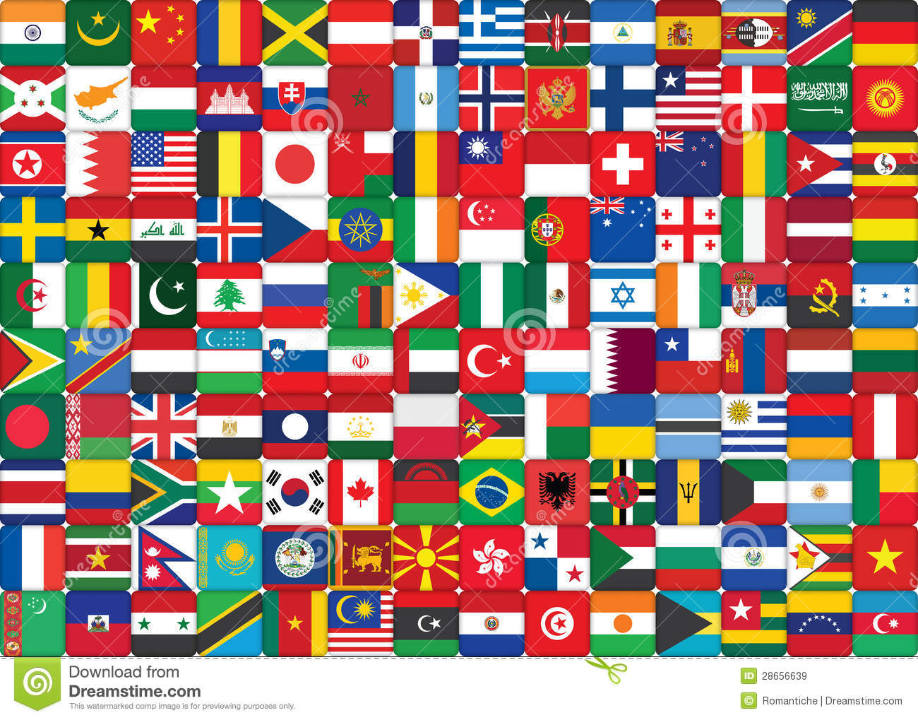 Flags The World Clipart