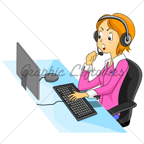 Illustration Featuring An Angry Call Center Agent