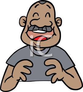 Laughing Middle Aged Man   Royalty Free Clipart Picture