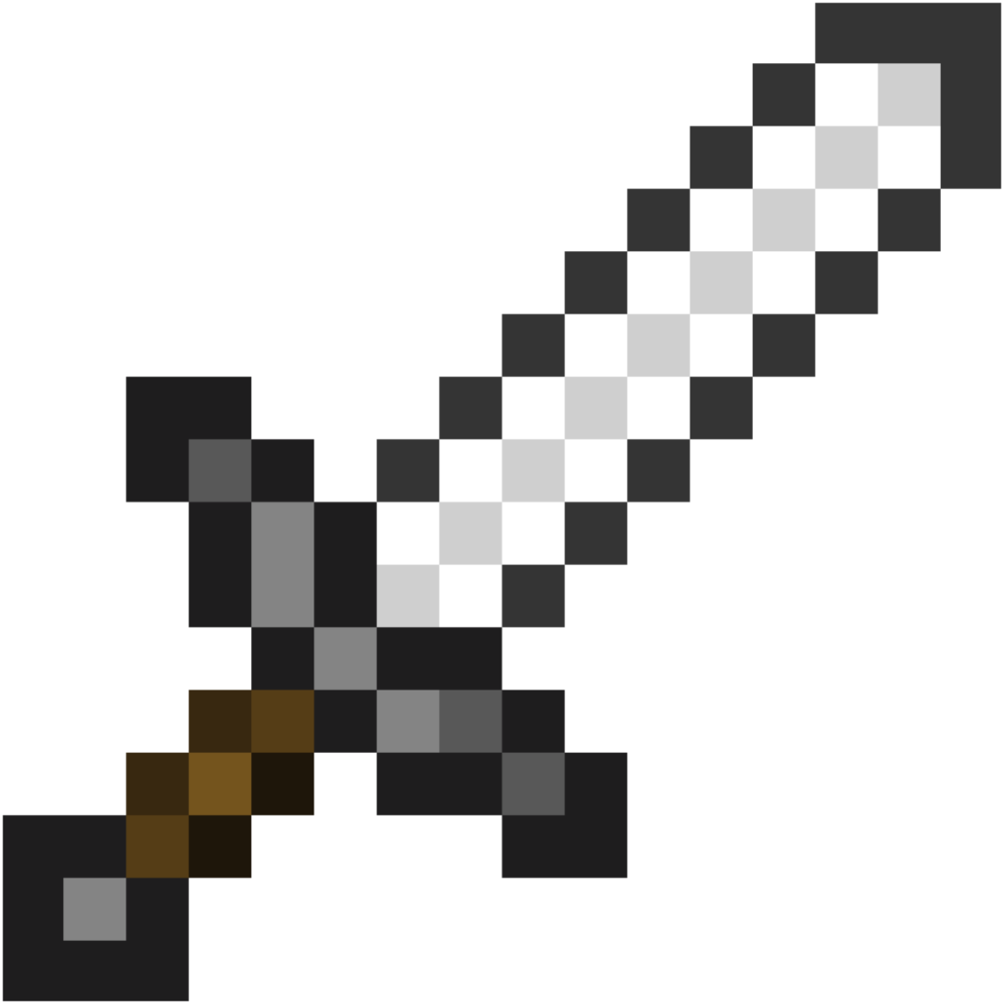 Minecraft Iron Sword Clipart