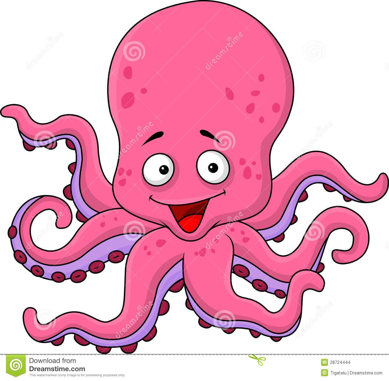 Octopus Cartoon Stock Images   Image  28724444