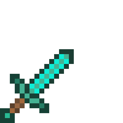 Piq   Pixel Art   Minecraft Diamond Sword  By