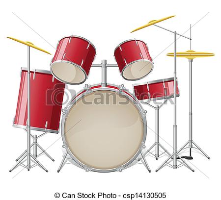 Red Drum Clipart Vector   Drum Set Vector