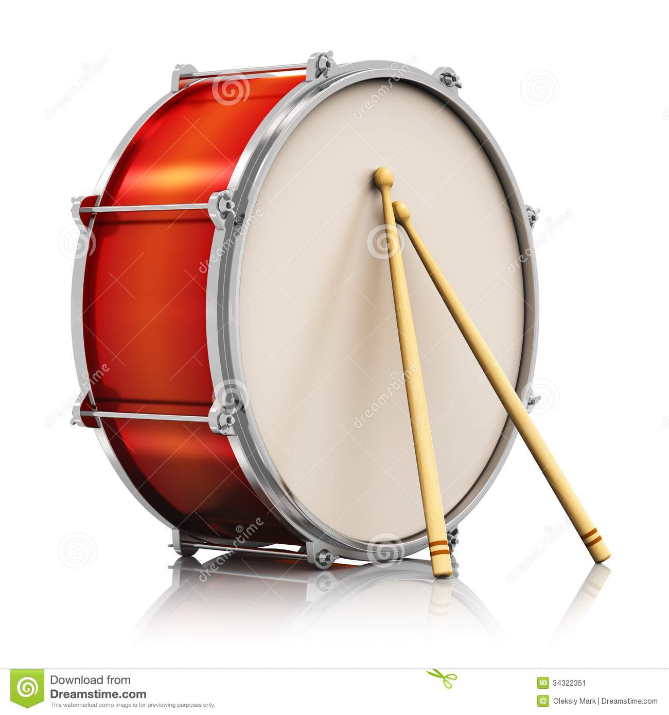 Red Drum With Drumsticks Stock Image   Image  34322351