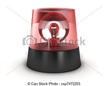 Red Flashing Light On A White Background Csp7472253   Search Clipart
