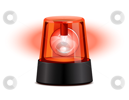 Red Flashing Light Stock Vector Clipart Red Flashing Light Over A