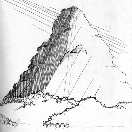 Simple Mountain Sketch This Mountain Country Long