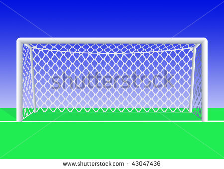 Soccer Goal Front View Detailed  Vector Illustration    Stock Vector