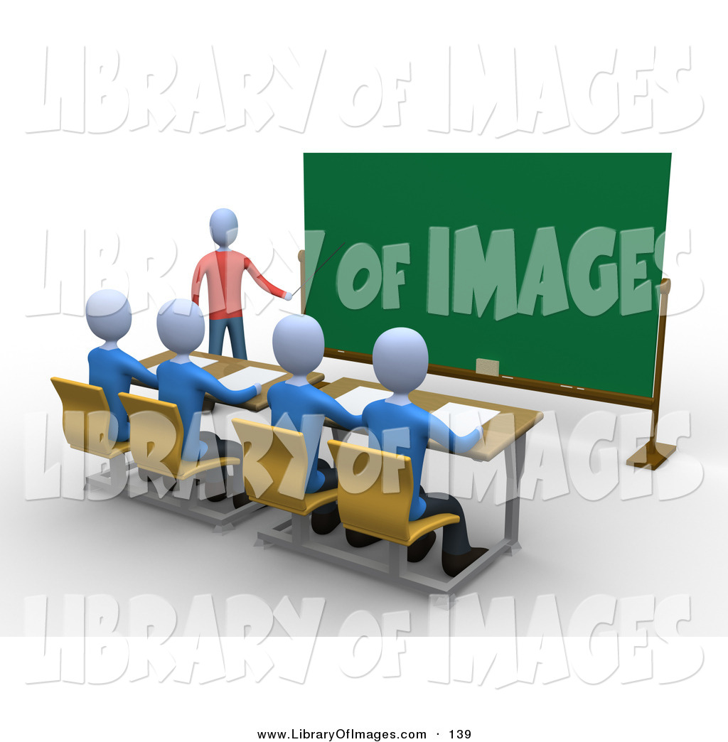 Stick While Teaching A Row Of Focused Students In A Classroom By 3pod