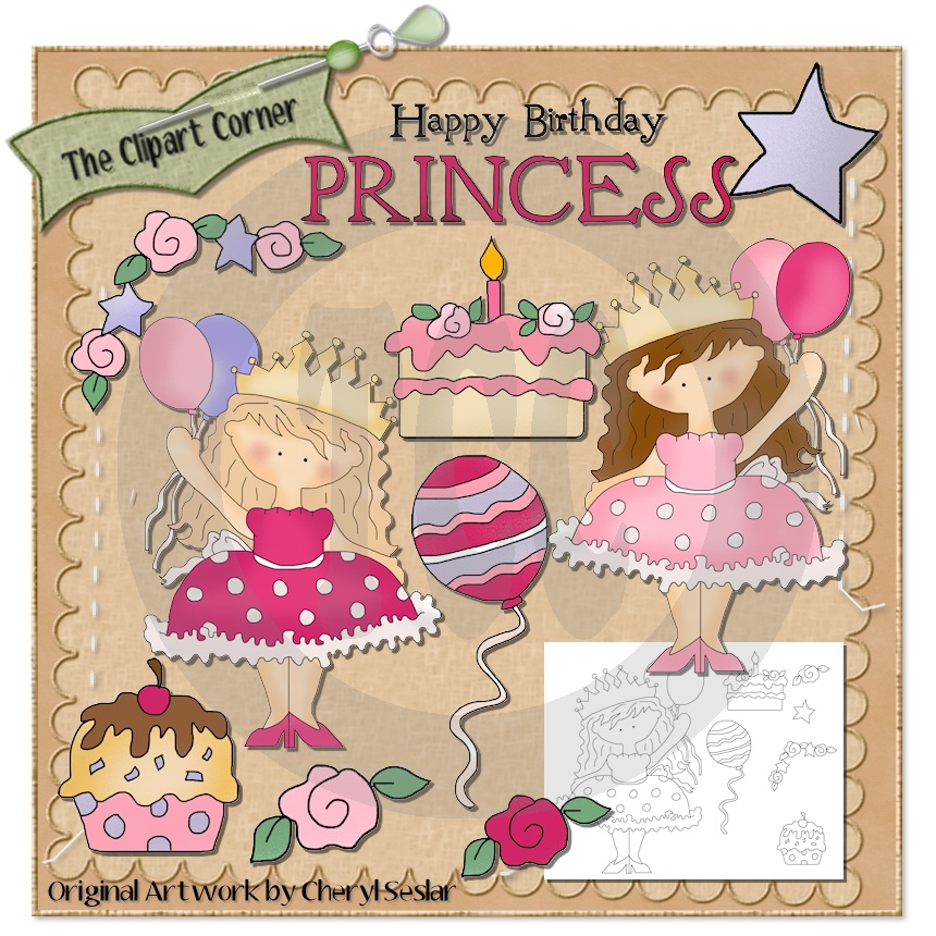 The Clipart Corner  Happy Birthday Princess Clip Art