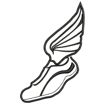 Track Shoe With Wings Clip Art