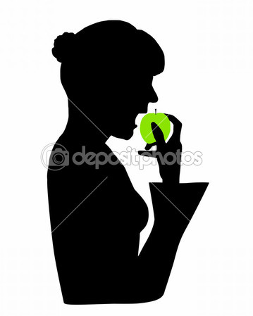 Woman Eating A Green Apple   Stock Photo   Liane Nothaft  1284306