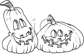 Black And White Carved Pumpkin Royalty Free Clip Art Picture Image    