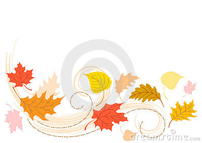 Blowing Autumn Fall Leaves Eps Royalty Free Stock Photo   Image