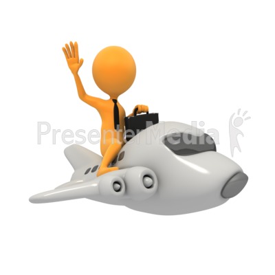 Business Figure On Jet   Business And Finance   Great Clipart For