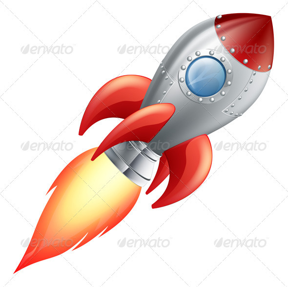 Cartoon Rocket Space Ship   Travel Conceptual