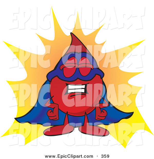 Character Dressed As A Super Hero Epic Clip Art Toons4biz