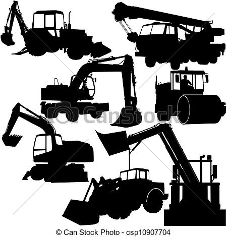Construction Equipment Clipart Black And White Circuit Construction