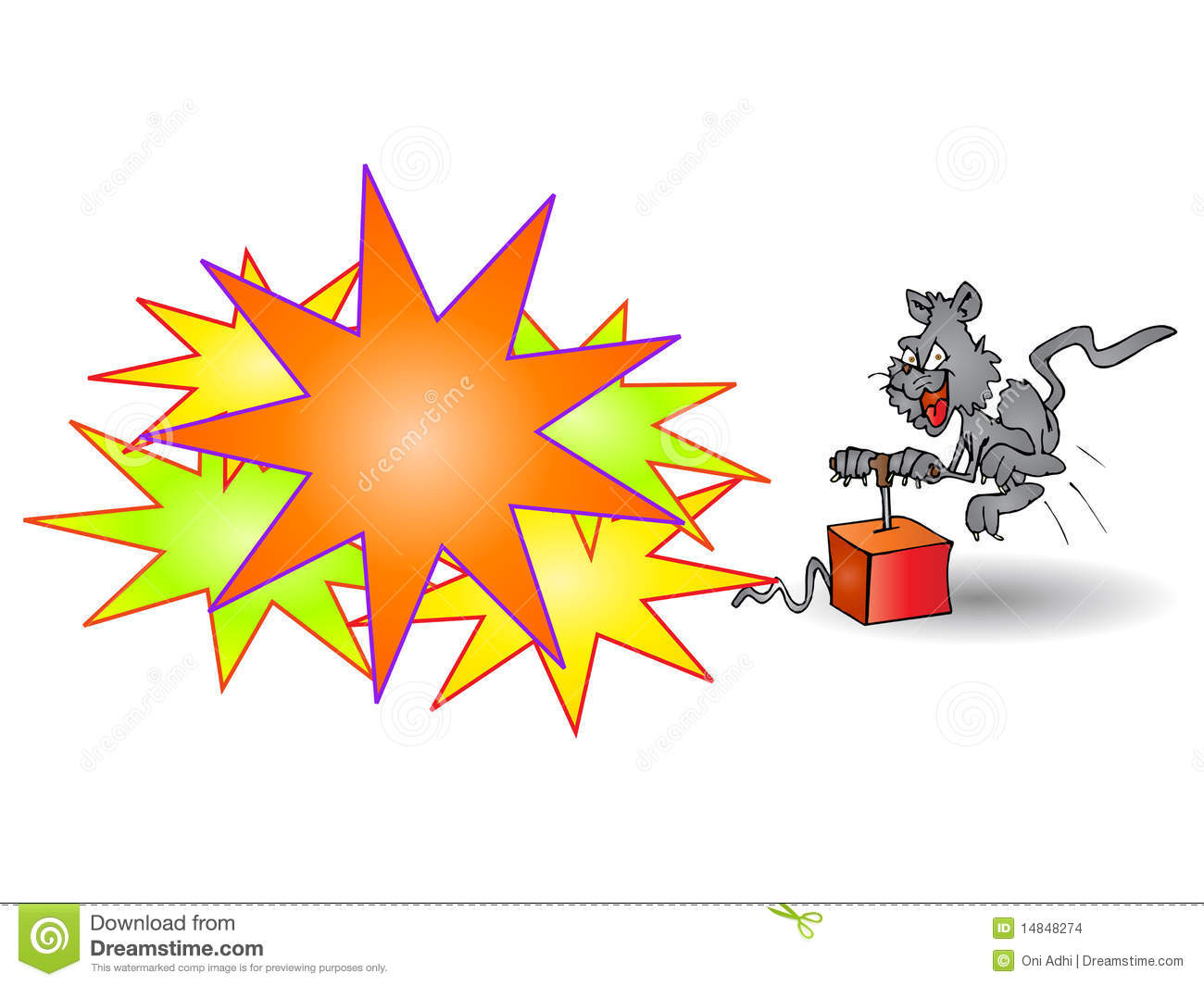 Crazy Cat Blow Of Dynamite Stock Images   Image  14848274