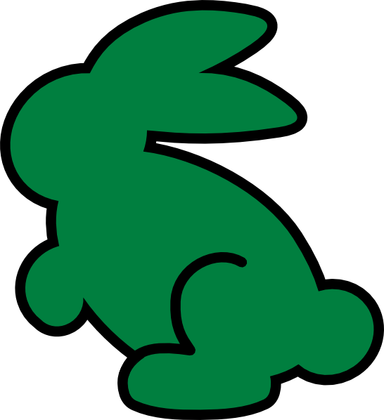 Dark Sea Green Bunny Clip Art   Vector Clip Art Online Royalty Free    