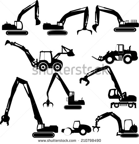 Equipment Clipart Black And White Construction Equipment Clipart Black