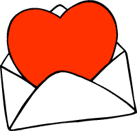 Free Heart Clipart Graphics  Hearts Love Garland Envelope Flag    
