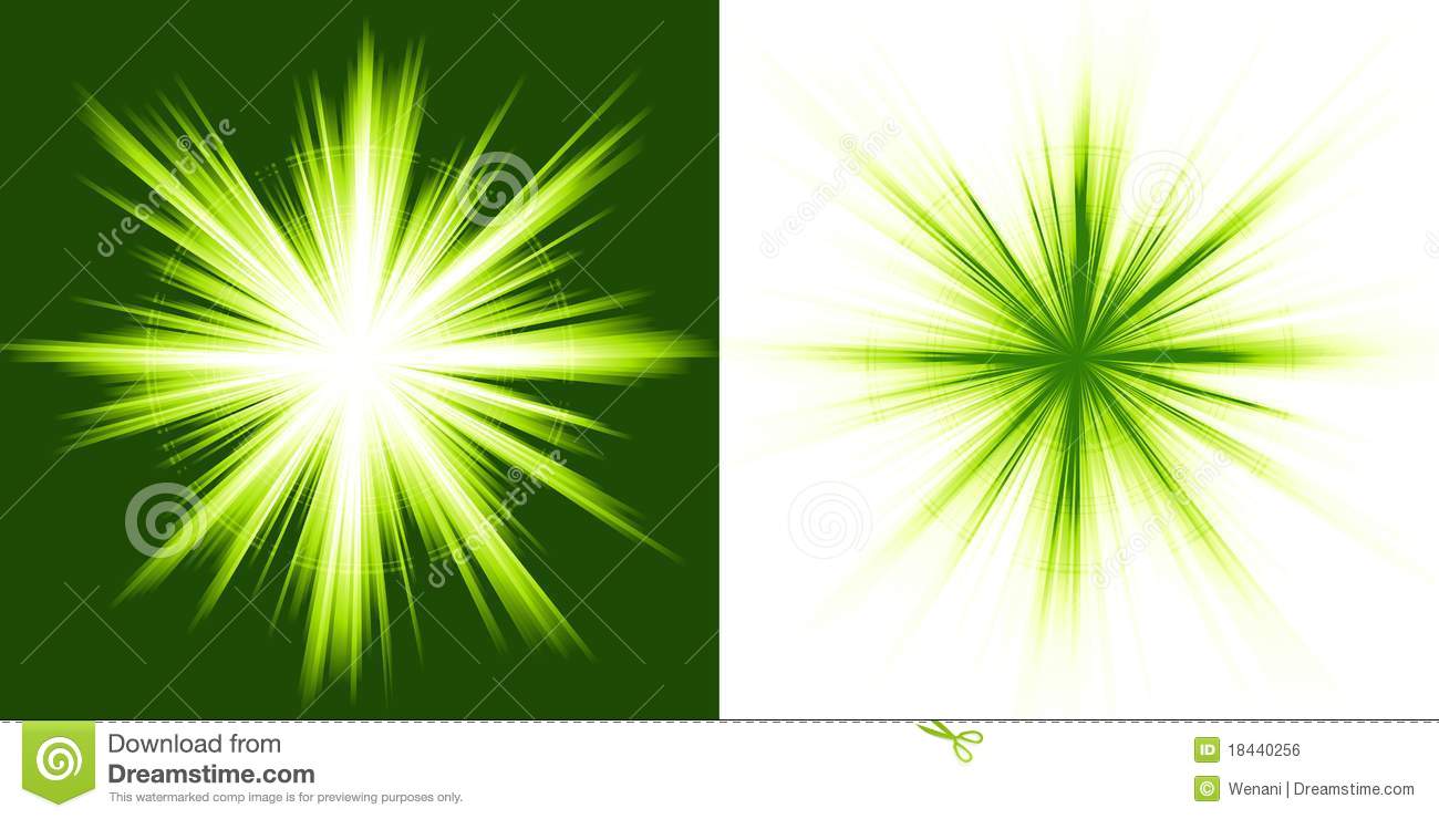 Green Burst From Dark Green To White And From White To Dark Green    