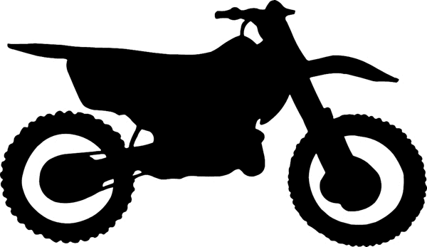 Motorcyclem011 Dirtbike Silhouette Vinyl Decal  Personalize On Line 