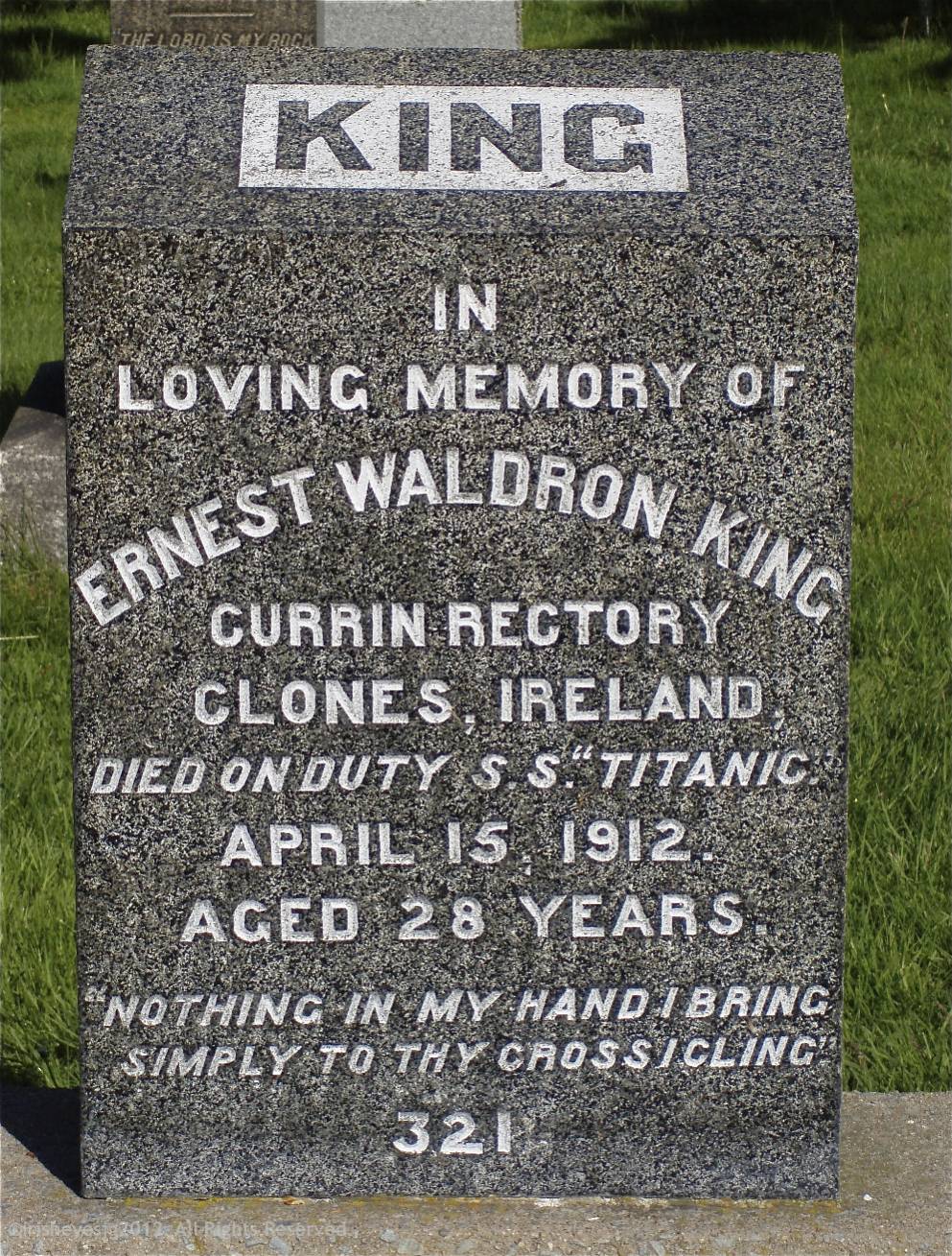 Over Thy Dead Body   A Cemetery Blog  Remembering Titanic Victims
