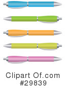 Pens Clipart  29840   Illustration By Melisende Vector