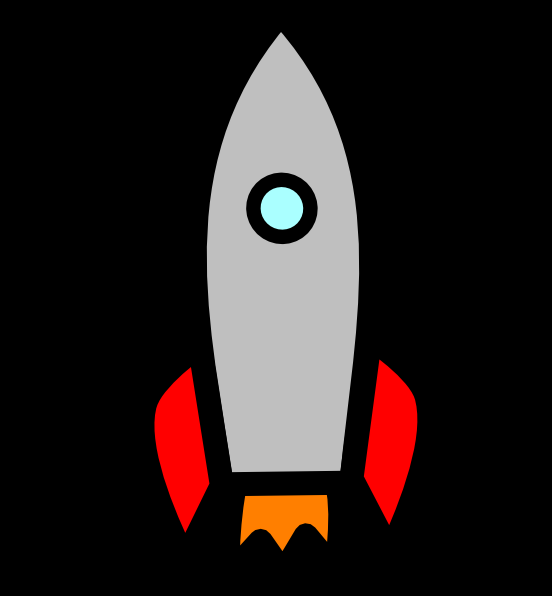 Rocket At Launch Clip Art At Clker Com   Vector Clip Art Online