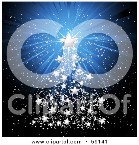 Royalty Free  Rf  Clipart Illustration Of A Shining Star On Top Of A
