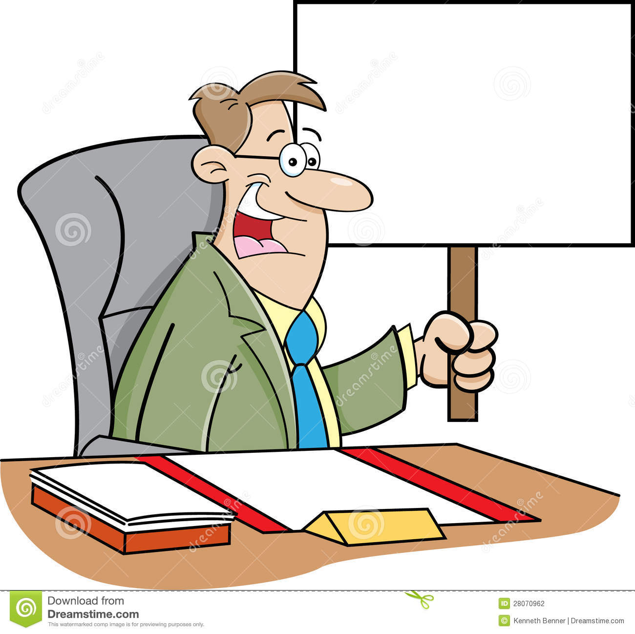 Sit At Desk Clipart Cartoon Man Sitting At A Desk