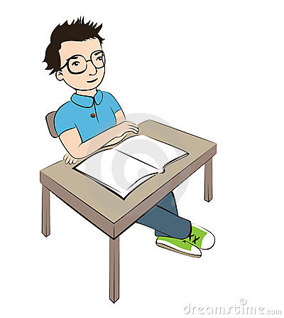 Smart Schoolboy Is Sitting At The Desk Stock Images   Image  20571044