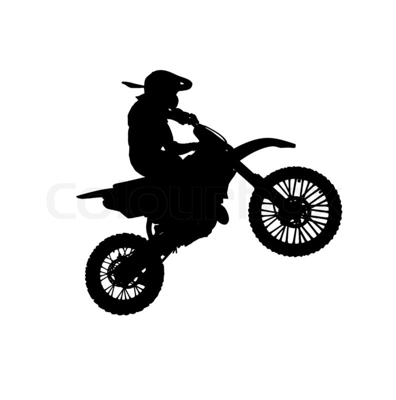Stock Image Of  Silhouette Of Motorcycle 