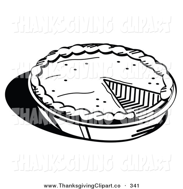 Vector Clip Art Of A Freshly Baked Pumpkin Pie In A Pan Missing One