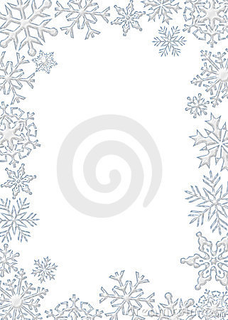 White Snowflake Border Clip Art