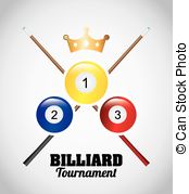 Billiard Tournament Design Vector Illustration Eps10
