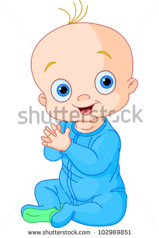Boy With Hands In Lap Clipart Illustration Of Cute Baby Boy