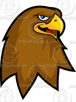 Cartoon Hawk Clip Art   Hawk Logo Graphics   Clipart Hawk Mascot Logo