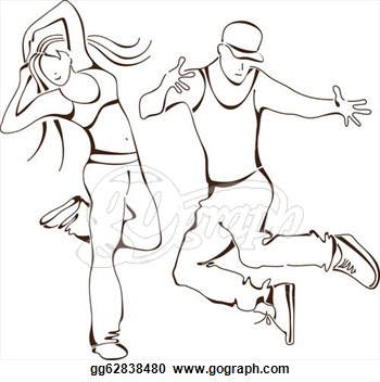Clip Art   Hip Hop Dance Set Icon People Vector Illustration  Stock
