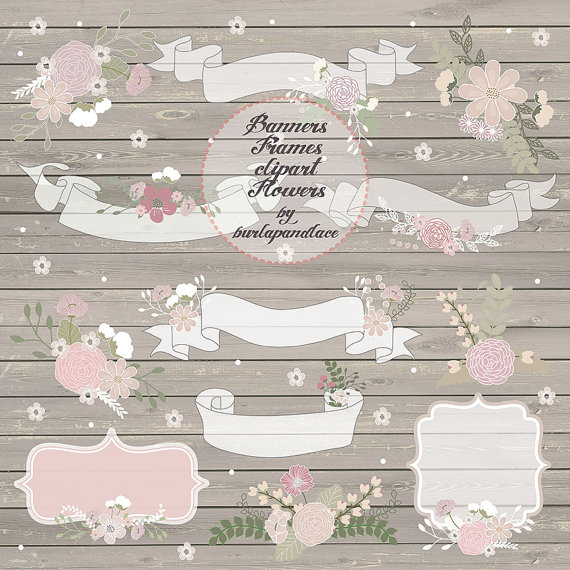 Clipart Frames Banners Wedding Invitation Clipart Rustic Country