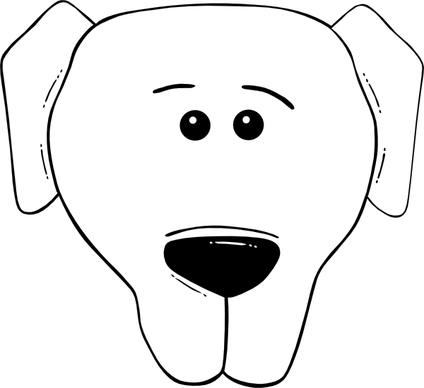 Dog Face Cartoon World Label Clip Art At Clker Com   Vector Clip Art