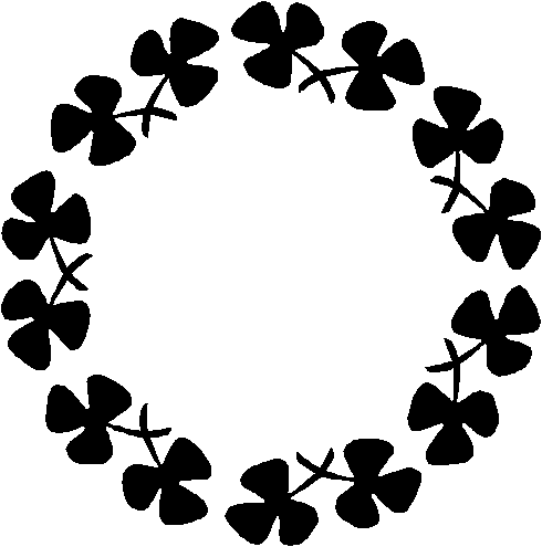 Free Clipart Of Black And White Clipart Of A Shamrock