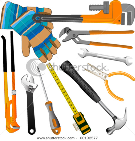 Handyman Tools Clipart Of Various Hand Tools In A